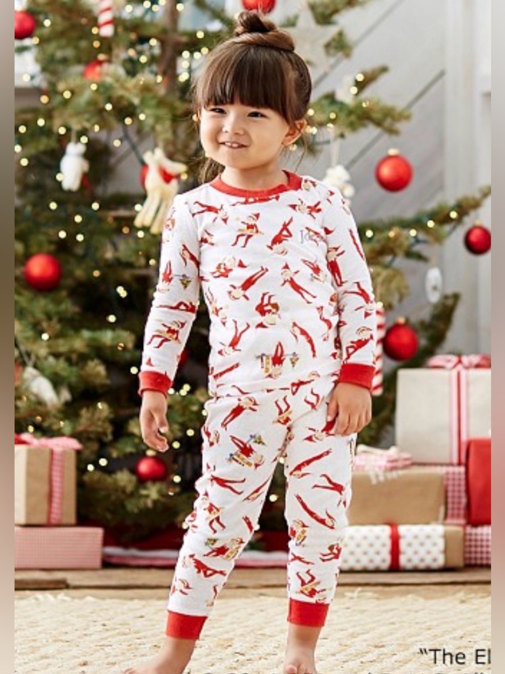 POTTERY BARN KIDS Elf on a Shelf Org Cotton Christmas Pajama Set - 6